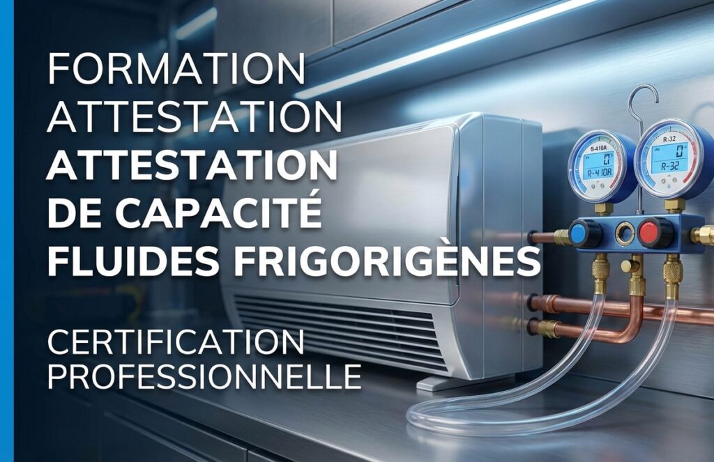 attestation de capacité fluides frigorigènes