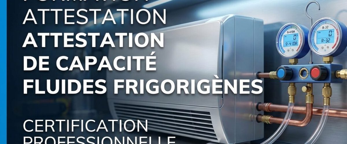 attestation de capacité fluides frigorigènes